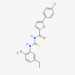 5-(4-chlorophenyl)-N-{[(5-ethyl-2-hydroxyphenyl)amino]carbonothioyl}-2-furamide