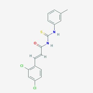 (2E)-3-(2,4-dichlorophenyl)-N-[(3-methylphenyl)carbamothioyl]prop-2-enamide