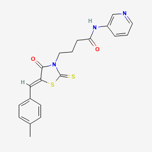 4-[5-(4-methylbenzylidene)-4-oxo-2-thioxo-1,3-thiazolidin-3-yl]-N-3-pyridinylbutanamide