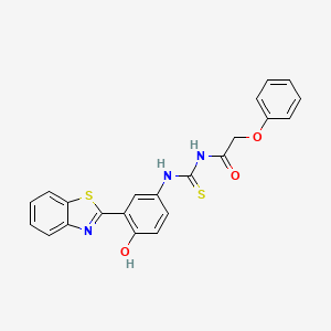 N-[[3-(1,3-benzothiazol-2-yl)-4-hydroxyphenyl]carbamothioyl]-2-phenoxyacetamide