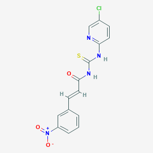 (2E)-N-[(5-chloropyridin-2-yl)carbamothioyl]-3-(3-nitrophenyl)prop-2-enamide