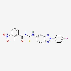 N-({[2-(4-fluorophenyl)-2H-1,2,3-benzotriazol-5-yl]amino}carbonothioyl)-2-methyl-3-nitrobenzamide