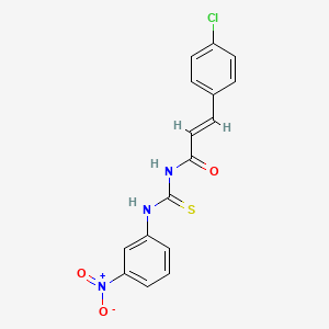 (2E)-3-(4-chlorophenyl)-N-[(3-nitrophenyl)carbamothioyl]prop-2-enamide