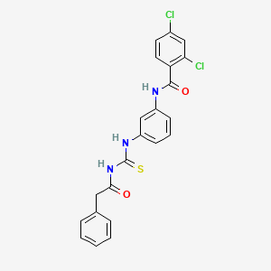 2,4-dichloro-N-(3-{[(phenylacetyl)carbamothioyl]amino}phenyl)benzamide