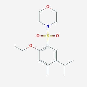 molecular formula C16H25NO4S B369222 4-[(2-Ethoxy-5-isopropyl-4-methylphenyl)sulfonyl]morpholine CAS No. 714211-41-3