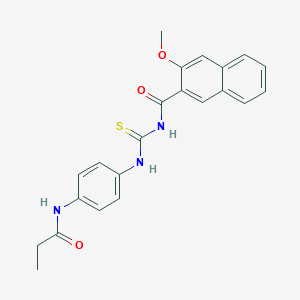 3-methoxy-N-({[4-(propionylamino)phenyl]amino}carbonothioyl)-2-naphthamide