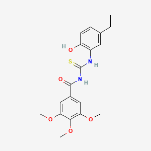 N-{[(5-ethyl-2-hydroxyphenyl)amino]carbonothioyl}-3,4,5-trimethoxybenzamide