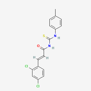 (2E)-3-(2,4-dichlorophenyl)-N-[(4-methylphenyl)carbamothioyl]prop-2-enamide