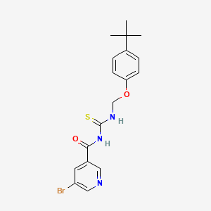 3-(5-Bromopyridine-3-carbonyl)-1-[(4-tert-butylphenoxy)methyl]thiourea