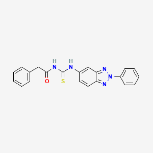 2-phenyl-N-{[(2-phenyl-2H-1,2,3-benzotriazol-5-yl)amino]carbonothioyl}acetamide