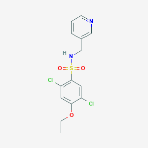 molecular formula C14H14Cl2N2O3S B369225 2,5-Dichloro-4-ethoxy-N-pyridin-3-ylmethyl-benzenesulfonamide CAS No. 801224-86-2