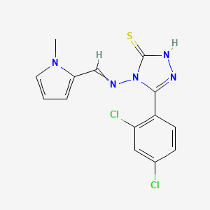 5-(2,4-dichlorophenyl)-4-{[(1-methyl-1H-pyrrol-2-yl)methylene]amino}-4H-1,2,4-triazole-3-thiol