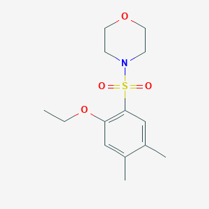 molecular formula C14H21NO4S B369228 4-(2-Ethoxy-4,5-dimethylphenyl)sulfonylmorpholine CAS No. 853749-16-3