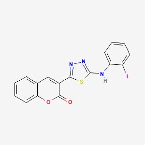 3-{5-[(2-iodophenyl)amino]-1,3,4-thiadiazol-2-yl}-2H-chromen-2-one