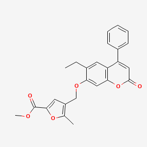 methyl 4-{[(6-ethyl-2-oxo-4-phenyl-2H-chromen-7-yl)oxy]methyl}-5-methylfuran-2-carboxylate