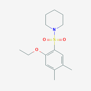 molecular formula C15H23NO3S B369229 1-(2-Ethoxy-4,5-dimethylphenyl)sulfonylpiperidine CAS No. 873681-08-4