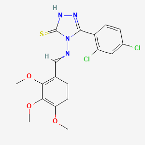 5-(2,4-dichlorophenyl)-4-[(2,3,4-trimethoxybenzylidene)amino]-4H-1,2,4-triazole-3-thiol