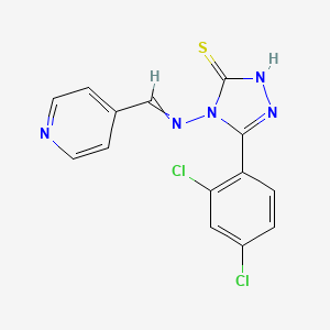 5-(2,4-dichlorophenyl)-4-{[(pyridin-4-yl)methylidene]amino}-4H-1,2,4-triazole-3-thiol