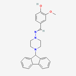 4-[(E)-{[4-(9H-fluoren-9-yl)piperazin-1-yl]imino}methyl]-2-methoxyphenol