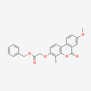 BENZYL 2-({8-METHOXY-4-METHYL-6-OXO-6H-BENZO[C]CHROMEN-3-YL}OXY)ACETATE