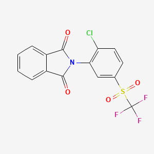 2-[2-Chloro-5-(trifluoromethylsulfonyl)phenyl]isoindole-1,3-dione