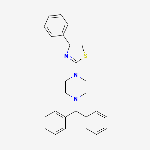 2-(4-BENZHYDRYLPIPERAZINO)-4-PHENYL-1,3-THIAZOLE