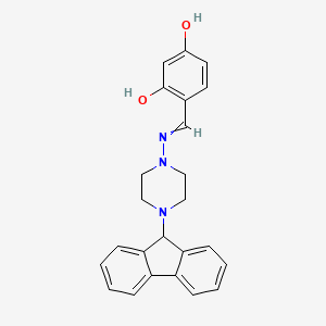 4-[[[4-(9H-fluoren-9-yl)-1-piperazinyl]amino]methylidene]-3-hydroxy-1-cyclohexa-2,5-dienone