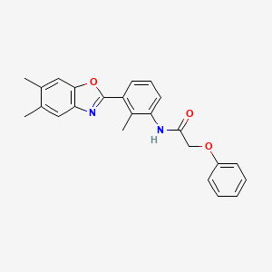 N-[3-(5,6-dimethyl-1,3-benzoxazol-2-yl)-2-methylphenyl]-2-phenoxyacetamide