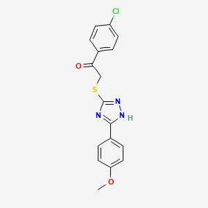 1-(4-chlorophenyl)-2-{[3-(4-methoxyphenyl)-1H-1,2,4-triazol-5-yl]sulfanyl}ethanone