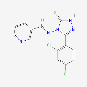 3-(2,4-dichlorophenyl)-4-(pyridin-3-ylmethylideneamino)-1H-1,2,4-triazole-5-thione