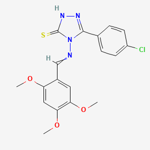 5-(4-chlorophenyl)-4-[(2,4,5-trimethoxybenzylidene)amino]-4H-1,2,4-triazole-3-thiol