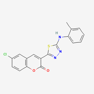 6-chloro-3-{5-[(2-methylphenyl)amino]-1,3,4-thiadiazol-2-yl}-2H-chromen-2-one