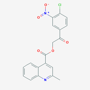 2-(4-Chloro-3-nitrophenyl)-2-oxoethyl 2-methylquinoline-4-carboxylate