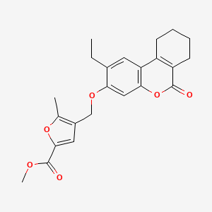 methyl 4-{[(2-ethyl-6-oxo-7,8,9,10-tetrahydro-6H-benzo[c]chromen-3-yl)oxy]methyl}-5-methylfuran-2-carboxylate