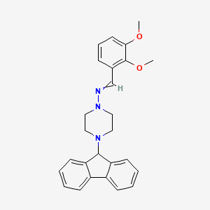 N-(2,3-dimethoxybenzylidene)-4-(9H-fluoren-9-yl)-1-piperazinamine