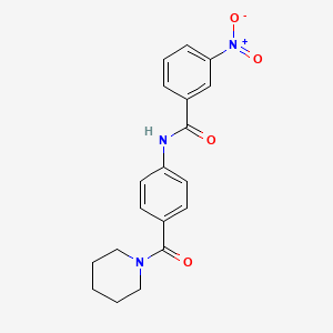 3-nitro-N-[4-(1-piperidinylcarbonyl)phenyl]benzamide