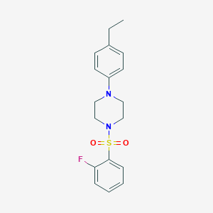 1-(4-Ethylphenyl)-4-(2-fluorophenyl)sulfonylpiperazine