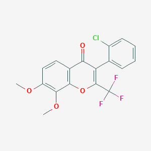 3-(2-Chlorophenyl)-7,8-dimethoxy-2-(trifluoromethyl)chromen-4-one