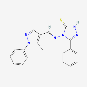 4-[(3,5-dimethyl-1-phenylpyrazol-4-yl)methylideneamino]-3-phenyl-1H-1,2,4-triazole-5-thione