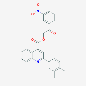 2-(3-nitrophenyl)-2-oxoethyl 2-(3,4-dimethylphenyl)-4-quinolinecarboxylate