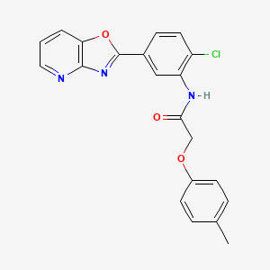 N-(2-Chloro-5-{[1,3]oxazolo[4,5-B]pyridin-2-YL}phenyl)-2-(4-methylphenoxy)acetamide