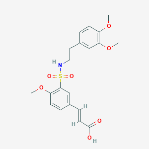 (2E)-3-(3-{[2-(3,4-dimethoxyphenyl)ethyl]sulfamoyl}-4-methoxyphenyl)prop-2-enoic acid