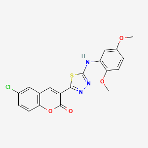 6-chloro-3-{5-[(2,5-dimethoxyphenyl)amino]-1,3,4-thiadiazol-2-yl}-2H-chromen-2-one