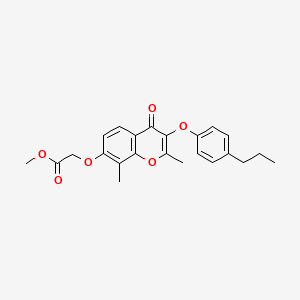 methyl {[2,8-dimethyl-4-oxo-3-(4-propylphenoxy)-4H-chromen-7-yl]oxy}acetate