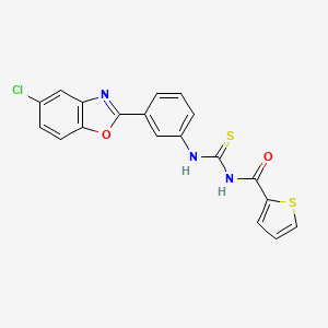 N-{[3-(5-chloro-1,3-benzoxazol-2-yl)phenyl]carbamothioyl}thiophene-2-carboxamide