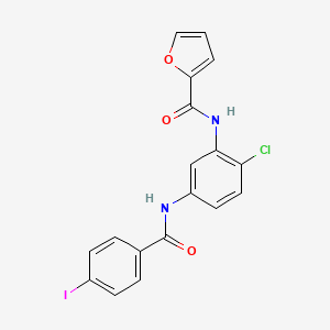 N-[2-chloro-5-[(4-iodobenzoyl)amino]phenyl]furan-2-carboxamide