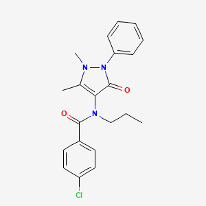 4-chloro-N-(1,5-dimethyl-3-oxo-2-phenyl-2,3-dihydro-1H-pyrazol-4-yl)-N-propylbenzamide