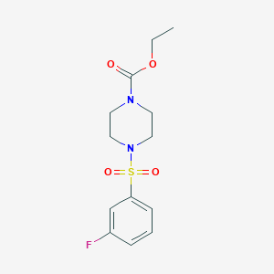 Ethyl 4-[(3-fluorophenyl)sulfonyl]-1-piperazinecarboxylate