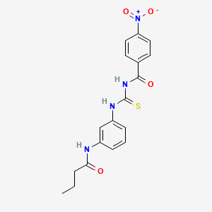 N-({[3-(butyrylamino)phenyl]amino}carbonothioyl)-4-nitrobenzamide