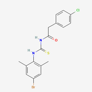 N-[(4-bromo-2,6-dimethylphenyl)carbamothioyl]-2-(4-chlorophenyl)acetamide